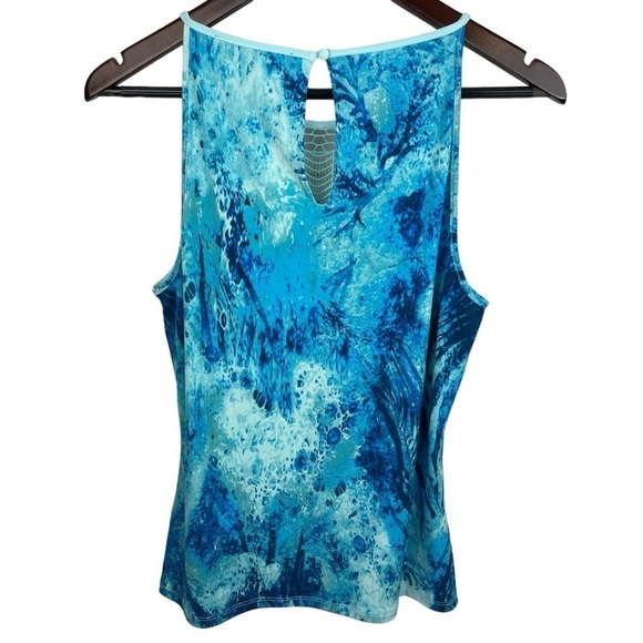 WHBM | Blue Crochet Halter Camisole Top - Picture 3 of 7